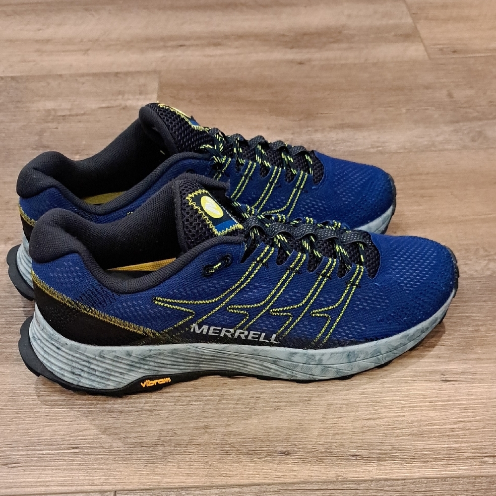 Merrell Blue and Black Athletic Shoes with Cushioned Midsole - Picture 4 of 9